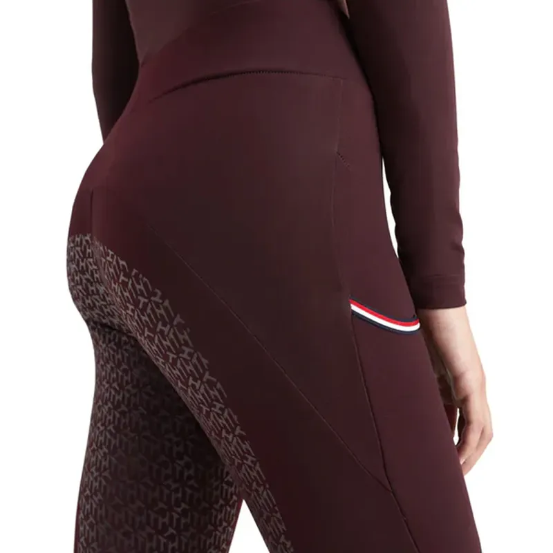 Tommy Hilfiger Women's Full Grip Thermo Leggings - Deep Burgundy-3